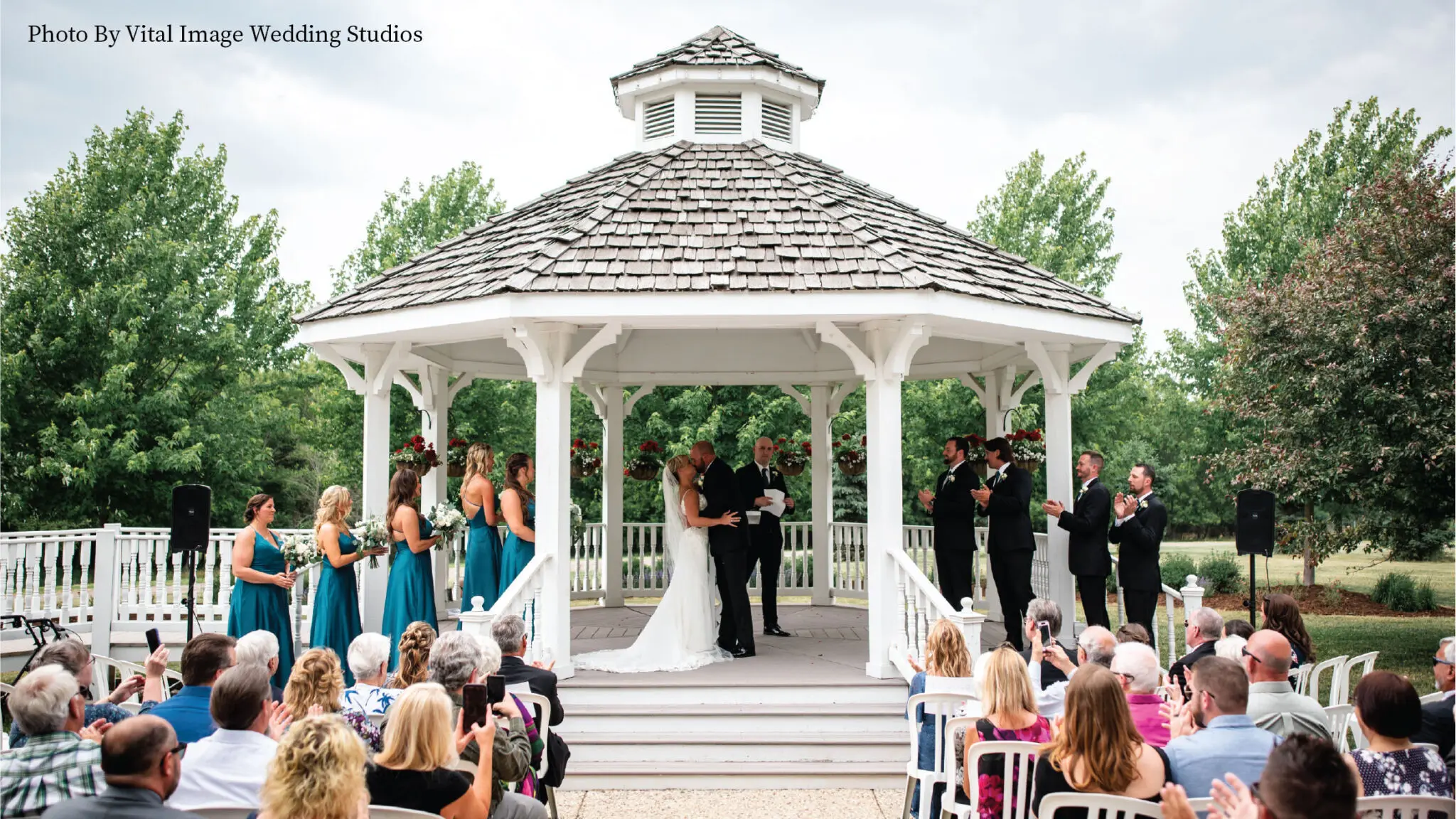 Wedding ceremony under the Ingleside Gazebo.