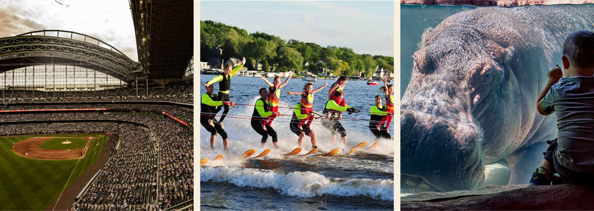 Labor day activities near Milwaukee including Milwaukee Brewers, water show, and county zoo.